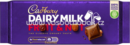 Cadbury Dairy Milk Fruit & Nut, 180g