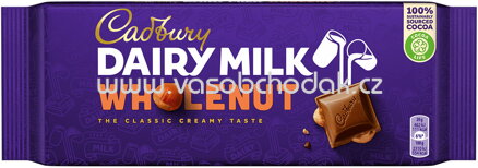 Cadbury Dairy Milk Wholenut, 180g