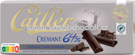 Cailler Crémant 64% Extrafeine Zartbitter-Schokolade, 100g