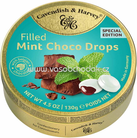 Cavendish & Harvey Filled Mint Choco Drops, 130g