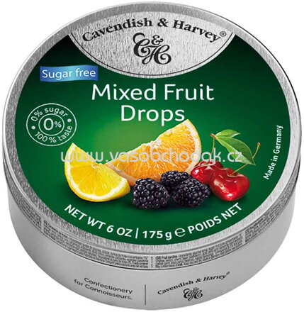 Cavendish & Harvey Mixed Fruit Drops sugarfree, 175g