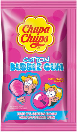 Chupa Chups Cotton Bubble Gum Tutti Frutti, 14x11g, 154g
