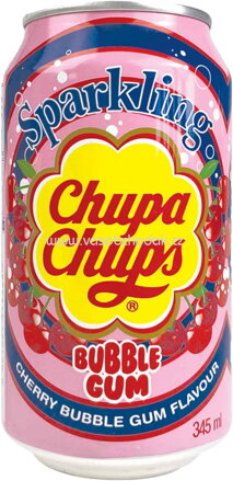 Chupa Chups Sparkling Cherry Bubble Gum, 345 ml