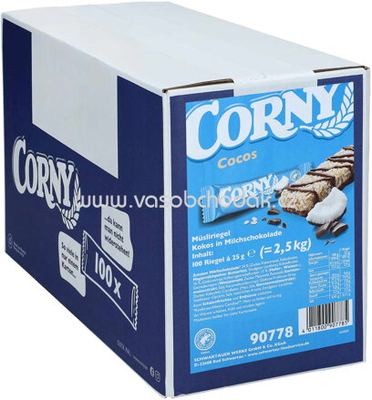 Corny Classic Cocos, 100x25g, 2,5 kg