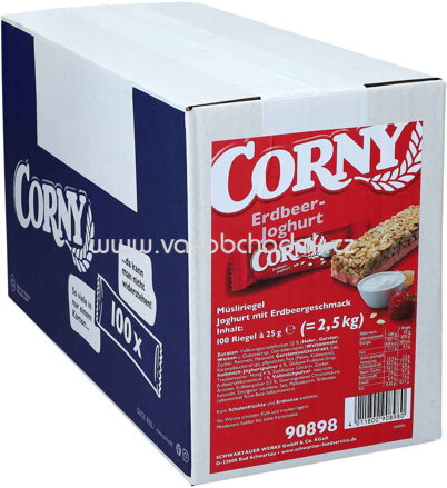 Corny Classic Erdbeer Joghurt, 100x25g, 2,5 kg