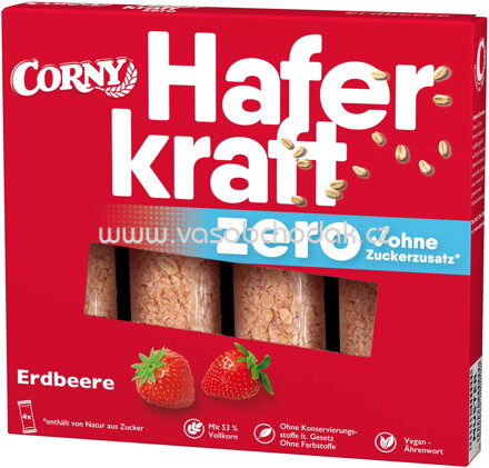 Corny Haferkraft zero Erdbeere, 4x35g
