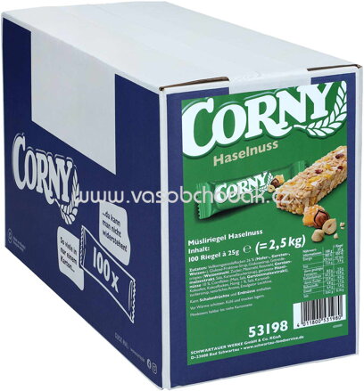 Corny Classic Haselnuss, 100x25g, 2,5 kg