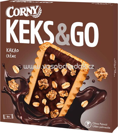 Corny Keks & Go Kakao, 6x25g, 150g