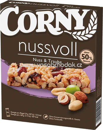 Corny Nussvoll Nuss & Traube, 4x24g