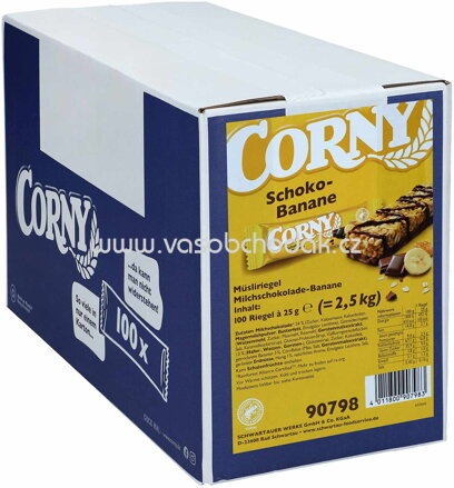 Corny Classic Schoko Banane, 100x25g, 2,5 kg