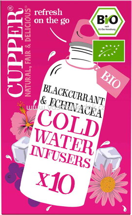 Cupper Cold Water Infusers Blackcurrant & Echinacea Bio, 10 Beutel