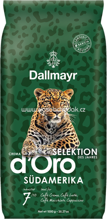 Dallmayr Crema d'Oro Selektion des Jahres 2026 Südamerika, Ganze Bohnen, 1kg