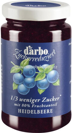 d'arbo Zuckerreduziert Konfitüre Heidelbeere, 250g