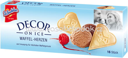 DeBeukelaer Decor on Ice Waffel-Herzen, 16 St, 50g