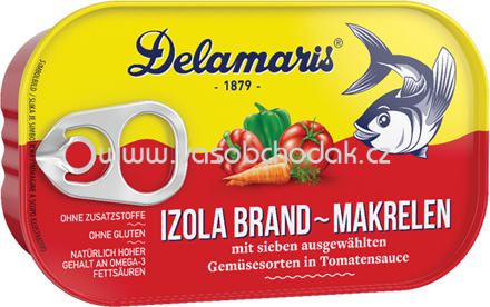 Delamaris Izola Brand Makrelen mit Gemüse, 125g