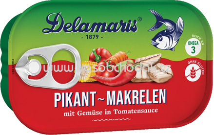 Delamaris Pikant Makrelen mit Gemüse, 125g