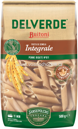 Delverde Integrale Penne Rigate, 500g