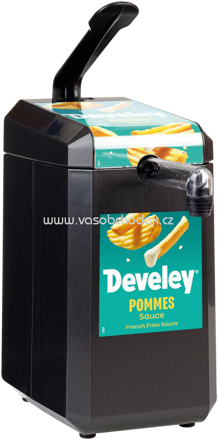 Develey Dispenser mit Etikett "Develey Pommes Sauce" für 5 kg Dispenserbeutel, 1 St