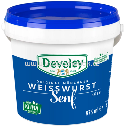 Develey Original Münchner Weißwurst Senf Eimer, 875 ml