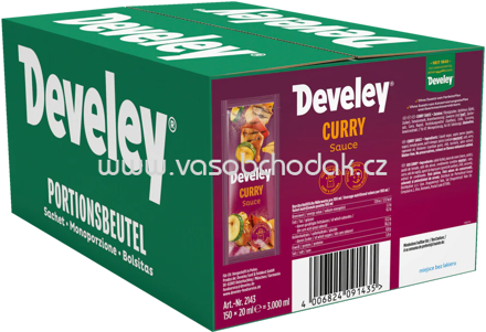 Develey Curry Sauce Portionsbeutel, 150x20 ml