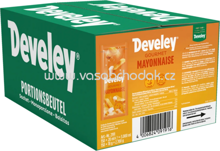 Develey Gourmet Mayonnaise, 150x20 ml Portionsbeutel
