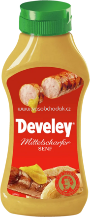Develey Senf Mittelscharf Squeeze, 300 ml
