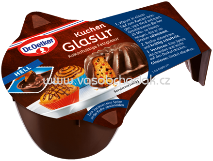 Dr.Oetker Kuchen Glasur Hell im Becher, 125g