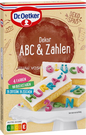 Dr.Oetker Dekor ABC & Zahlen, 58g