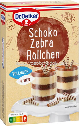 Dr.Oetker Schoko Zebra Röllchen, 75g