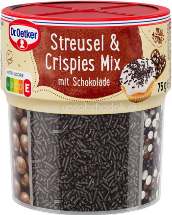Dr.Oetker Streusel & Crispies Mix mit Schokolade, 75g