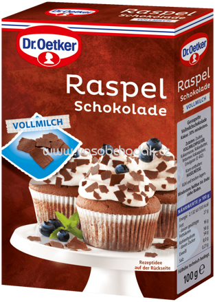 Dr.Oetker Raspel Schokolade Vollmilch, 100g