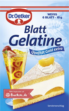 Dr.Oetker Blatt Gelatine weiß, 10g