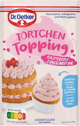 Dr.Oetker Törtchen Topping Raspberry Mascarpone, 50g