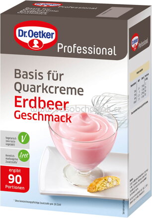 Dr.Oetker Professional Basis für Quarkcreme Erdbeer Geschmack, 1 kg