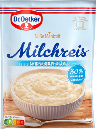 Dr.Oetker Milchreis weniger süß, 112g