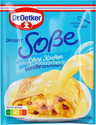 Dr.Oetker Dessert Soße Vanille Geschmack ohne Kochen, 39g