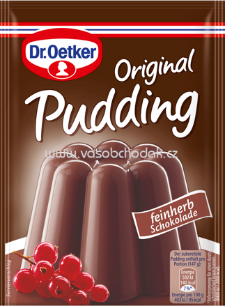 Dr.Oetker Original Pudding feinherbe Schokolade, 3 St, 144g