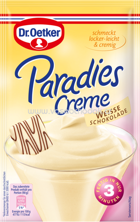 Dr.Oetker Paradies Creme Weiße Schokolade, 70g