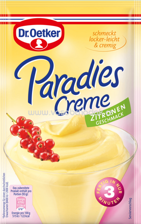 Dr.Oetker Paradies Creme Zitronen, 72,5g