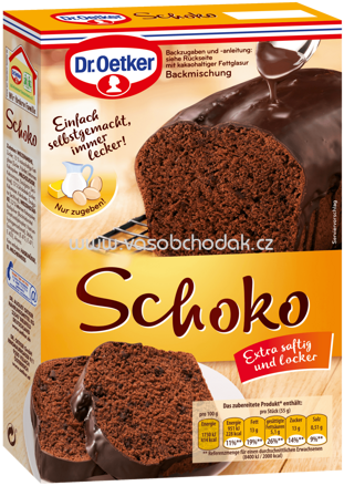 Dr.Oetker Backmischungen Kastenkuchen Schoko Kuchen, 485g