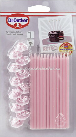 Dr.Oetker 24 Kerzen, Rosa, 1 Set