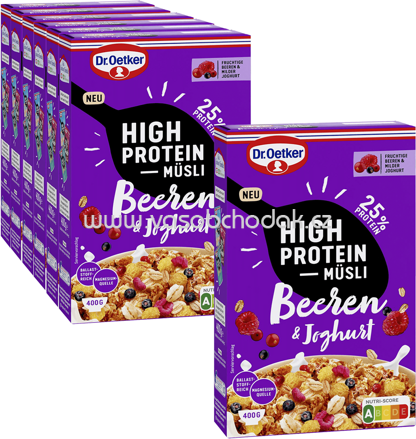 Dr.Oetker Vitalis High Protein Müsli Beeren & Joghurt, 6+1 gratis, 2,8 kg