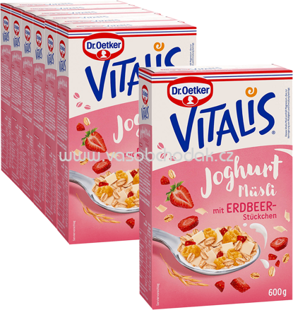 Dr.Oetker Vitalis Joghurt Müsli mit Erdbeeren Stückchen, 6+1 gratis, 4,2 kg