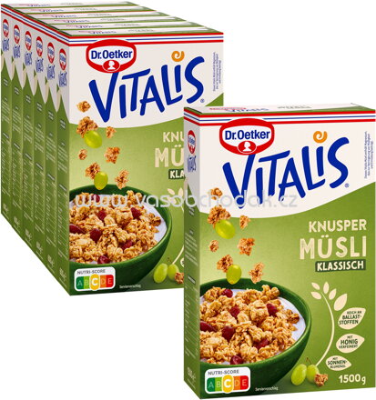 Dr.Oetker Vitalis Großpackung Knuspermüsli Klassisch, 6+1 gratis, 10,5 kg