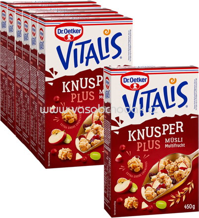 Dr.Oetker Vitalis Knusper Plus Multifrucht, 6+1 gratis, 3,15 kg
