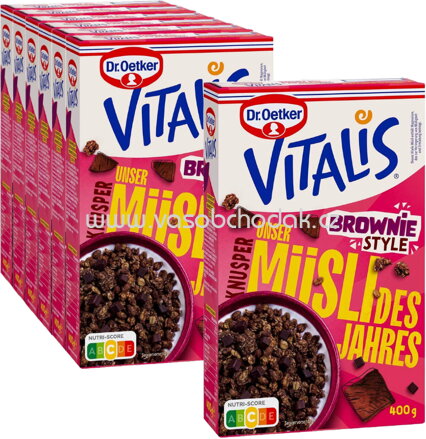 Dr.Oetker Vitalis Müsli des Jahres Knusper Brownie Style, 6+1 gratis, 2,8 kg