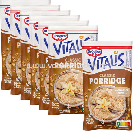 Dr.Oetker Vitalis Porridge Classic, 6+1 gratis, 406g