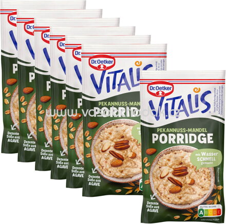 Dr.Oetker Vitalis Porridge Pekannuss-Mandel, 6+1 gratis, 427g