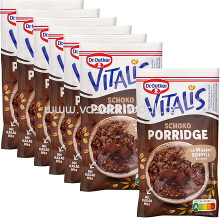 Dr.Oetker Vitalis Porridge Schokoladen, 6+1 gratis, 420g