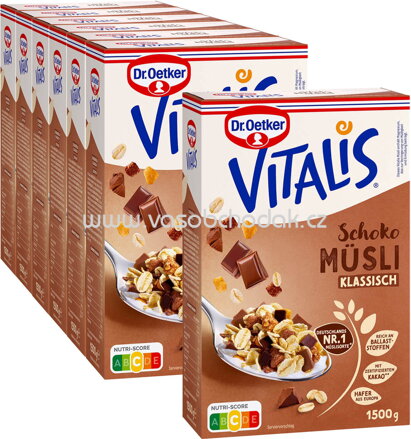 Dr.Oetker Vitalis Großpackung Schokomüsli Klassisch, 6+1 gratis, 10,5 kg